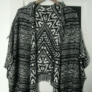 Moth Fringed Jacquard Cardigan